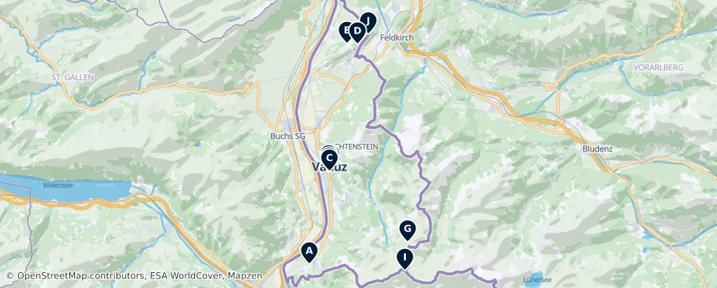Map of 列支敦斯登 / 登列支敦士登