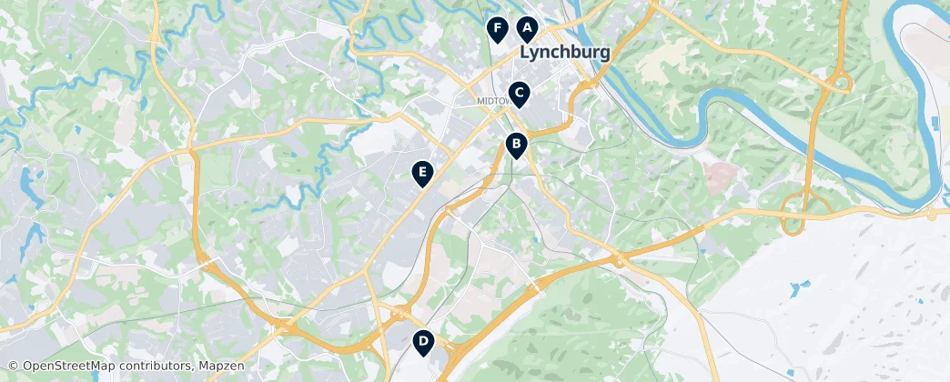 Map of 林奇堡