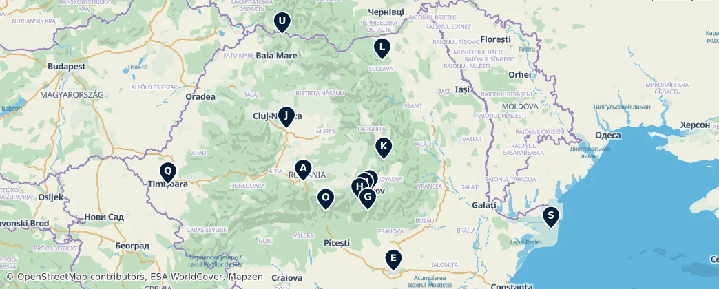 Map of 罗马尼亚 / 羅馬尼亞