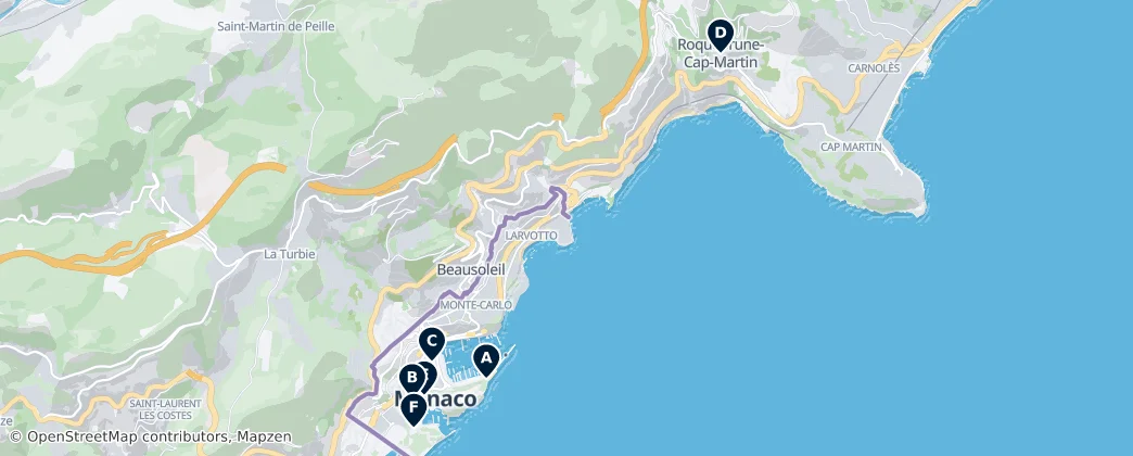 Map of 摩纳哥