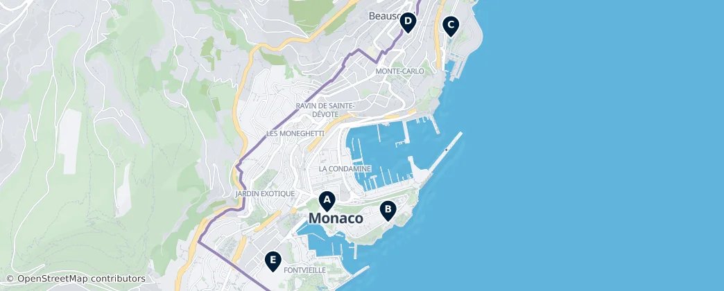 Map of 摩纳哥
