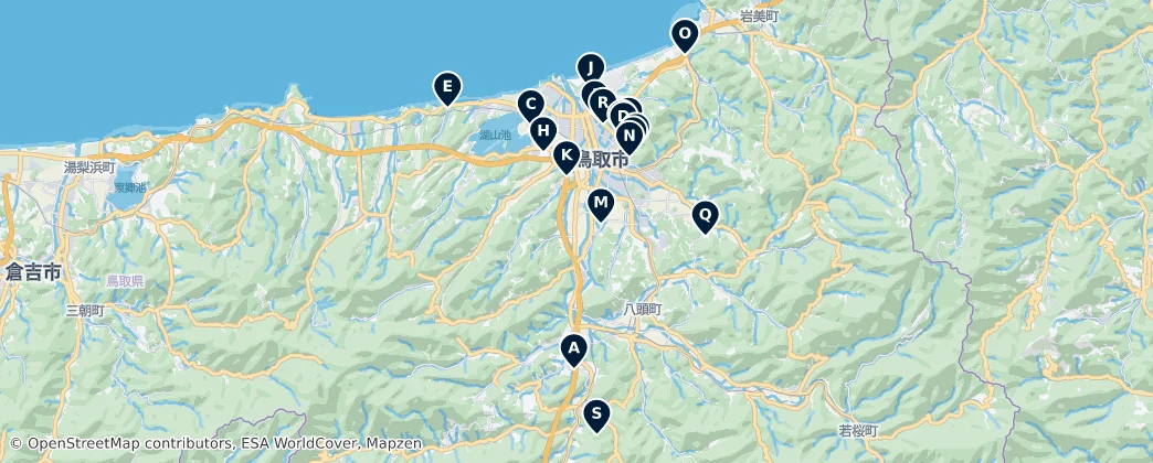 Map of 鳥取市
