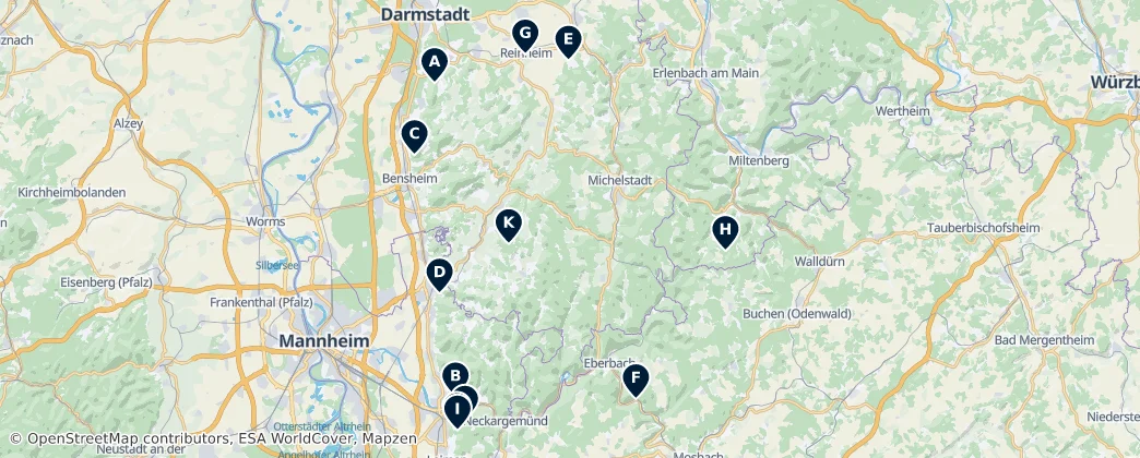 Map of 歐登瓦德山