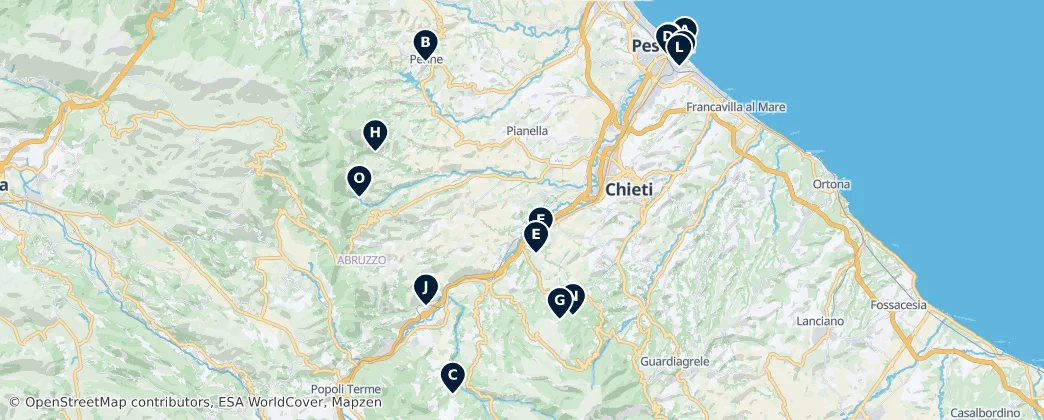 Map of 佩斯卡拉