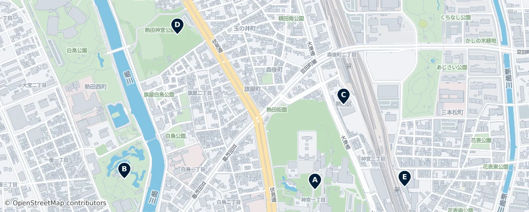 Map of 热田区