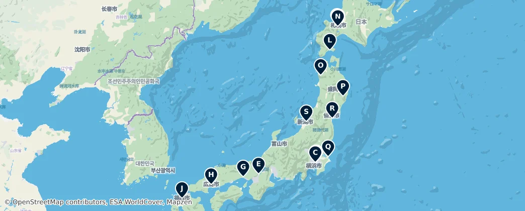 Map of 日本列島