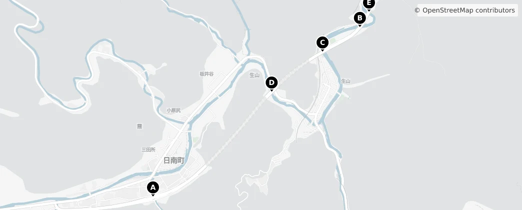 Map of 日南町