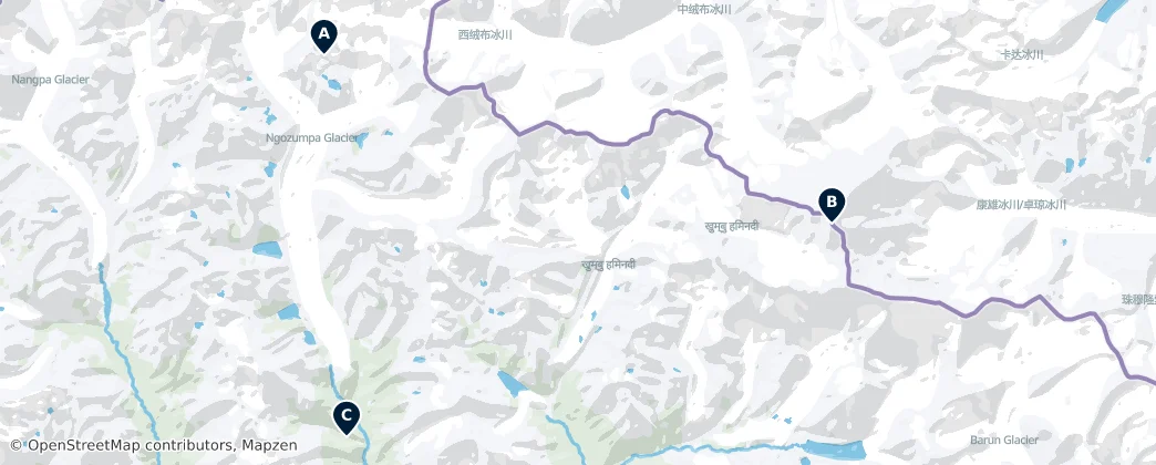 Map of 萨加玛塔国家公园