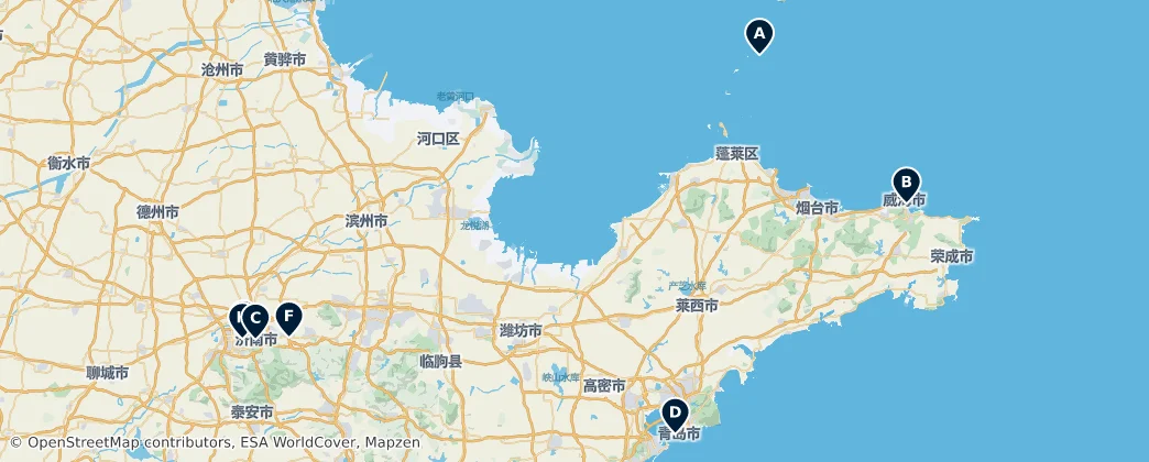 Map of 山东省