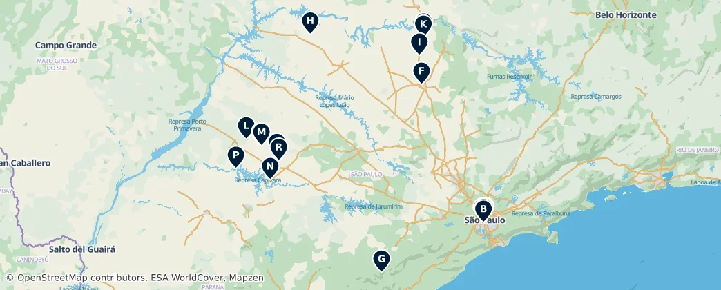 Map of 圣保罗州