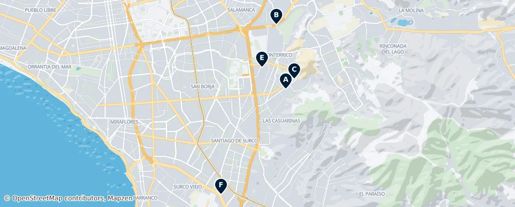 Map of 聖地亞哥德蘇爾科區