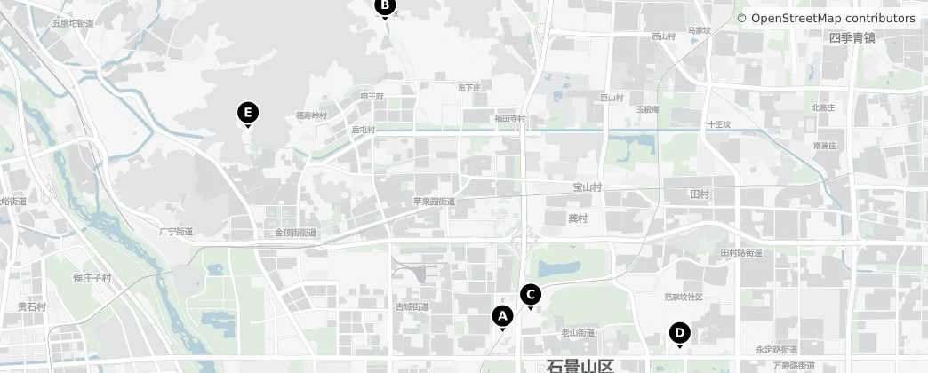 Map of 石景山区
