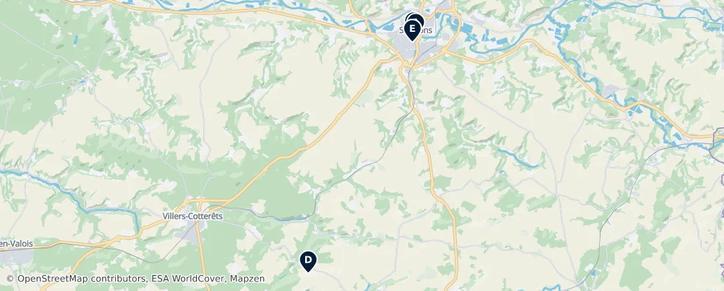 Map of 苏瓦松区
