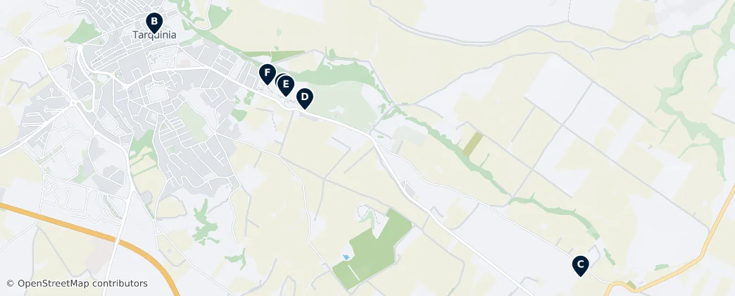 Map of 塔尔奎尼亚