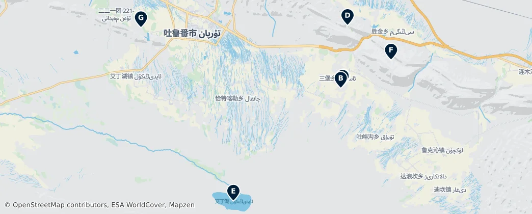 Map of 吐鲁番市