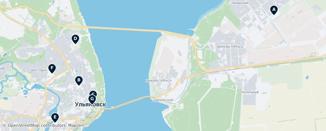 Map of 乌里扬诺夫斯克