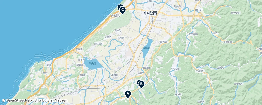 Map of 小松市