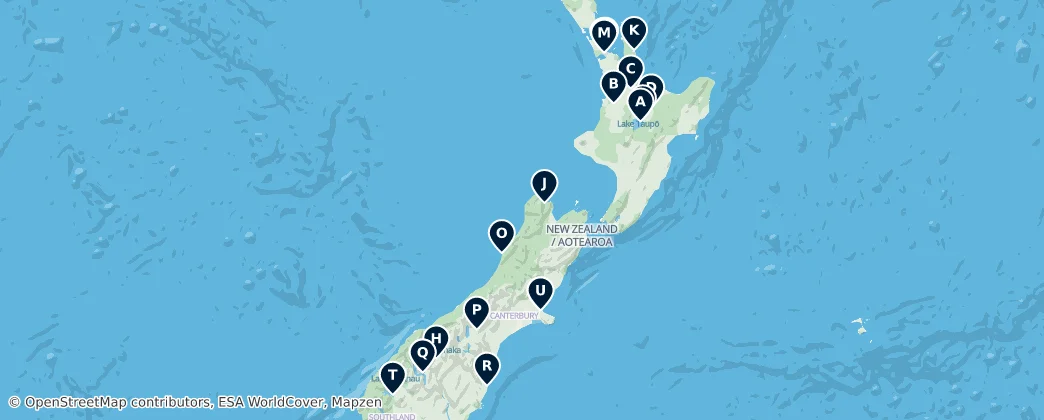 Map of 紐西蘭/新西兰