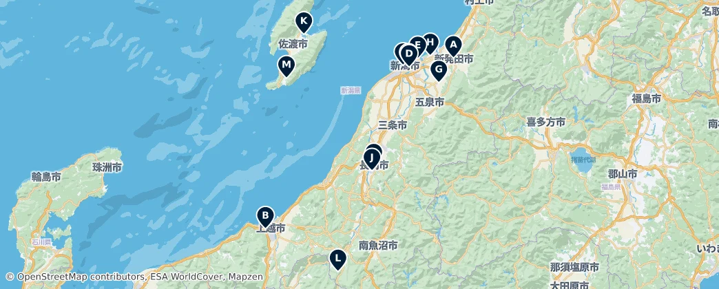 Map of 新潟縣