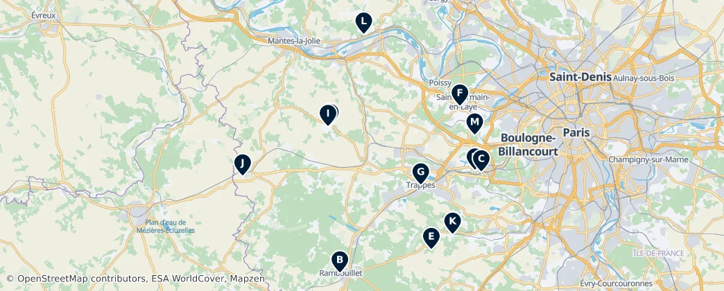 Map of 伊夫林省