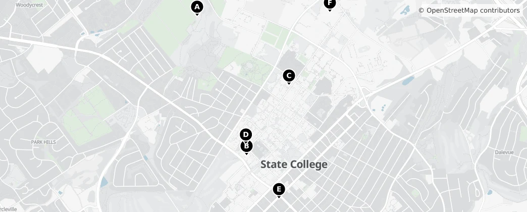 Map of 州学院