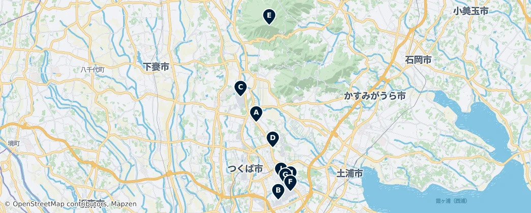 Map of 筑波市