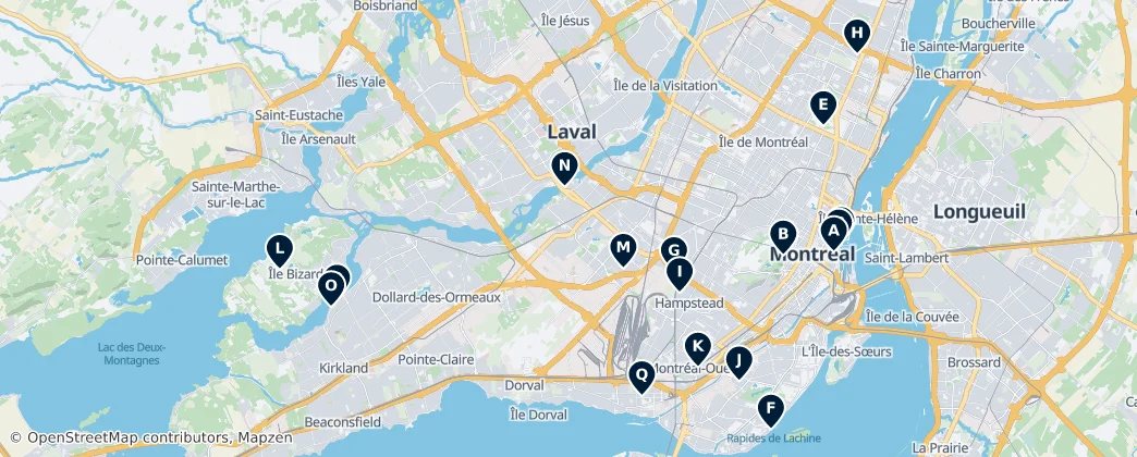 Map of Montreal (administrative region)