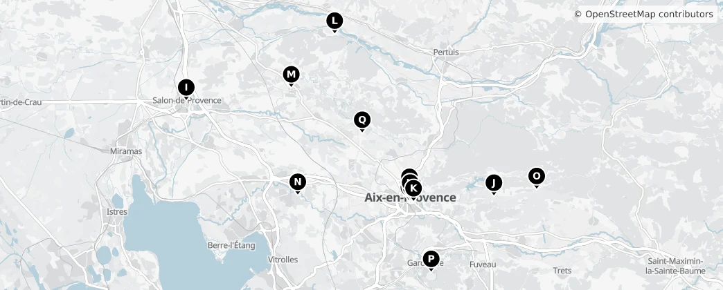 Map of 普罗旺斯地区艾克斯区