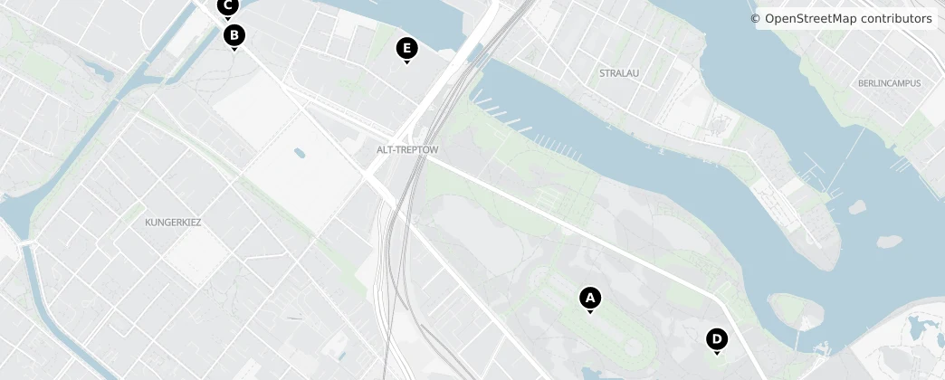 Map of Alt-Treptow