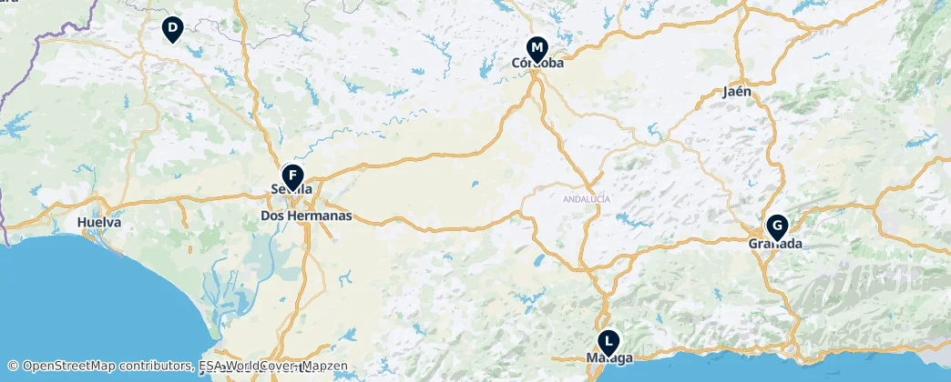 Map of 安達魯西亞