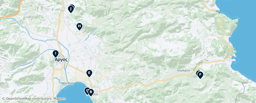 Map of 阿爾戈利斯州