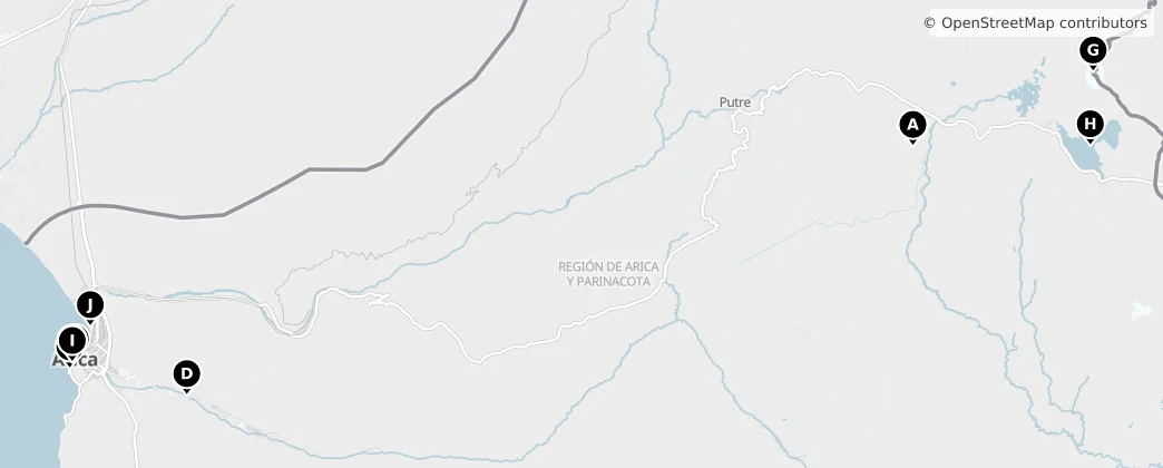 Map of 阿里卡和帕里纳科塔大区