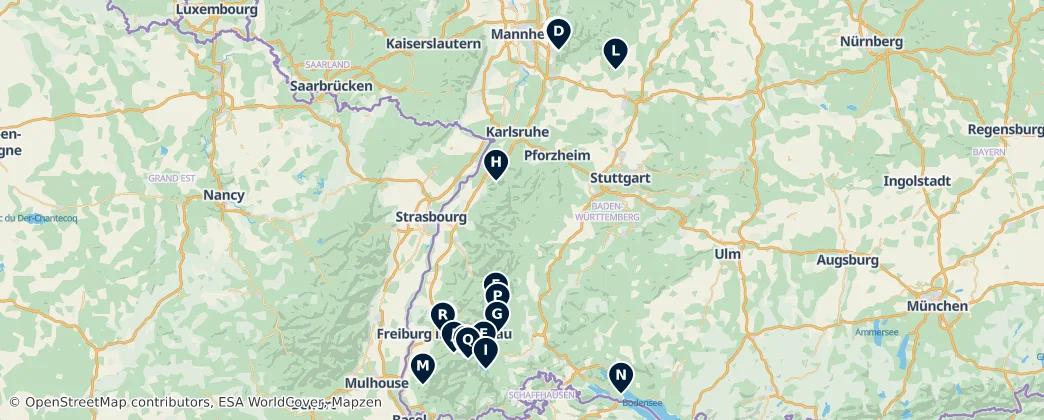 Map of Baden
