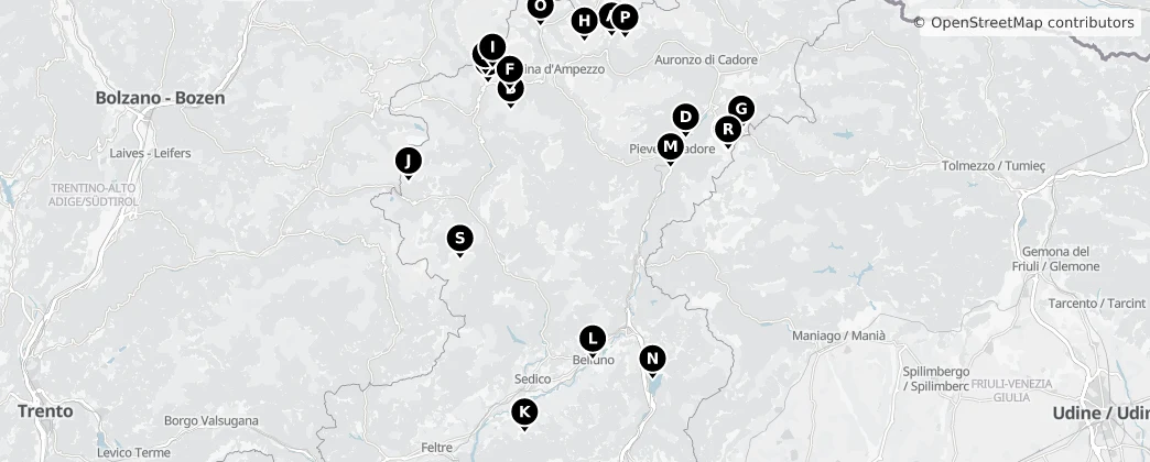 Map of 貝盧諾省