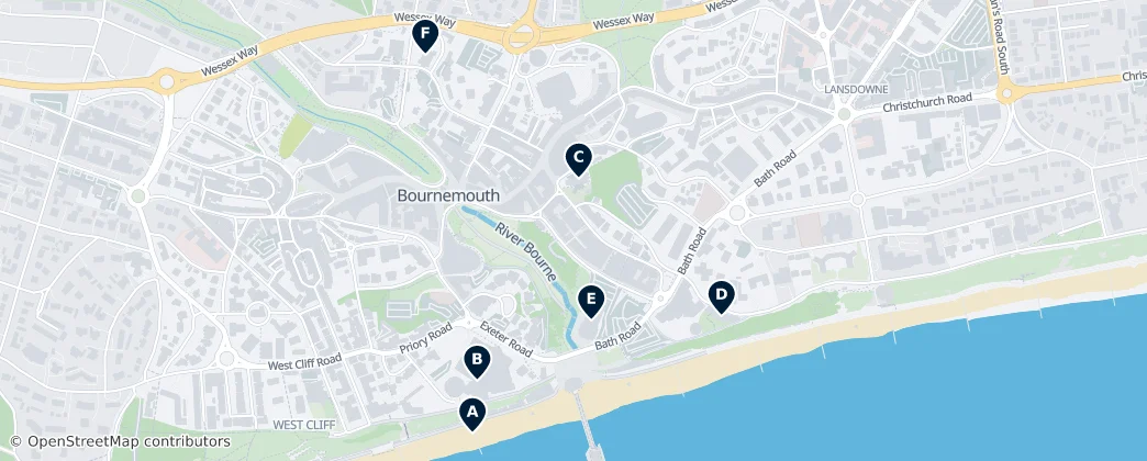 Map of Bournemouth