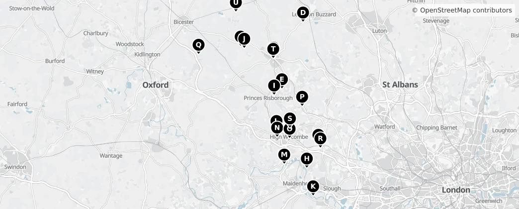 Map of 白金汉郡