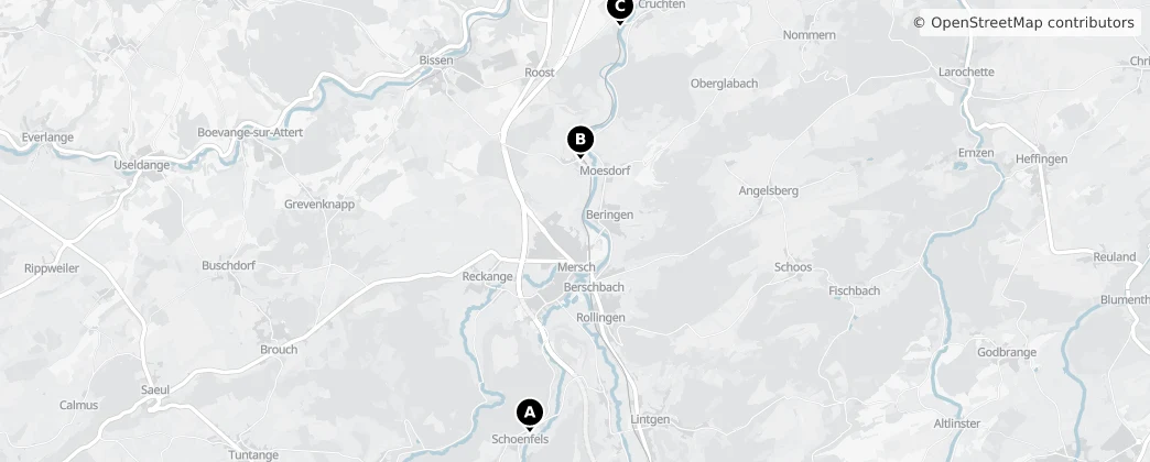 Map of 梅尔施县