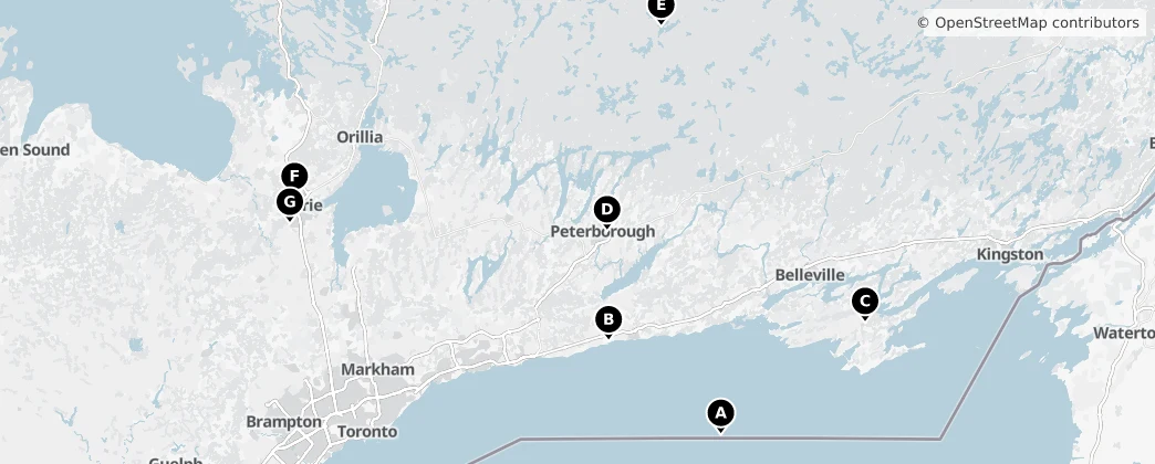 Map of Central Ontario