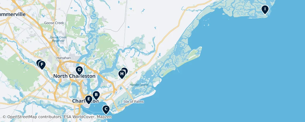 Map of 查尔斯顿县
