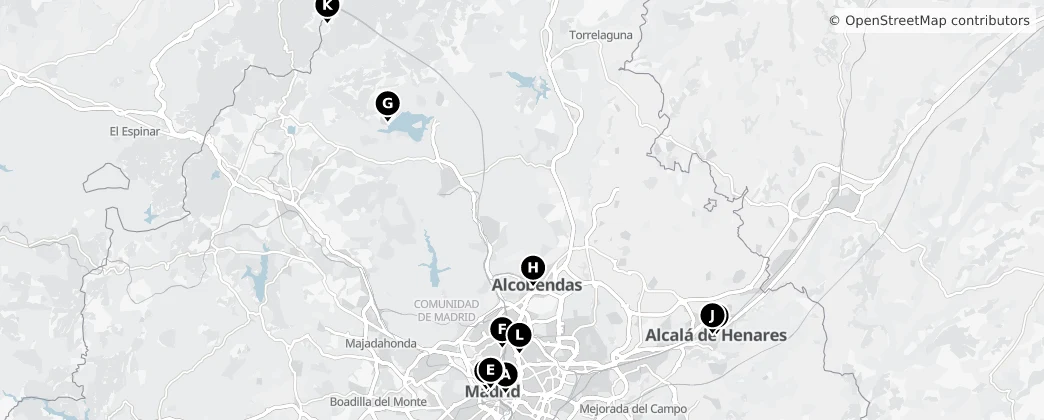Map of 马德里自治区