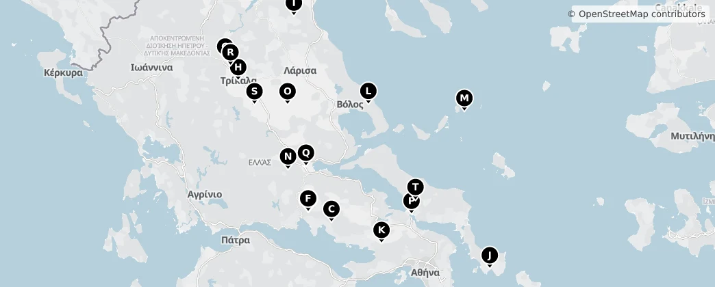 Map of Decentralized Administration of Thessaly and Central Greece
