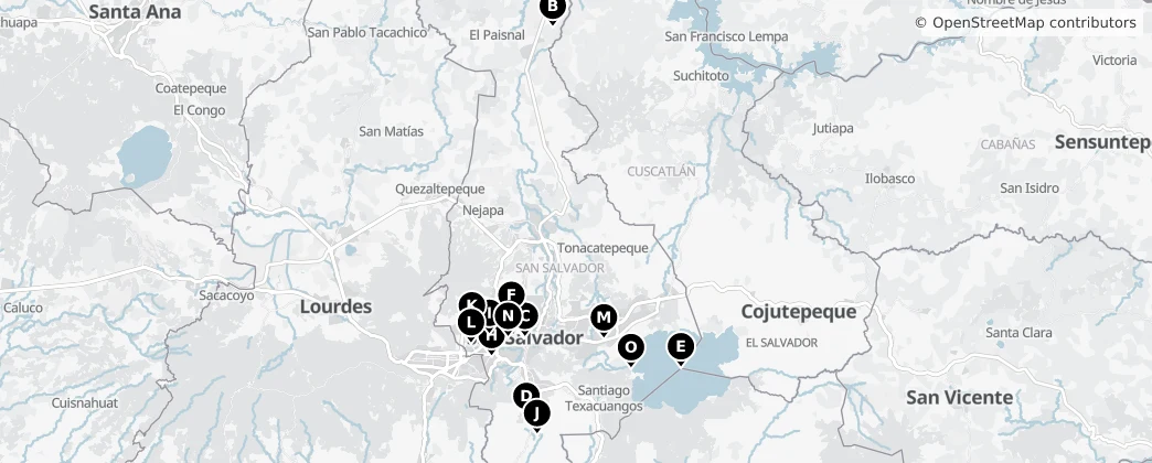 Map of Departamento de San Salvador