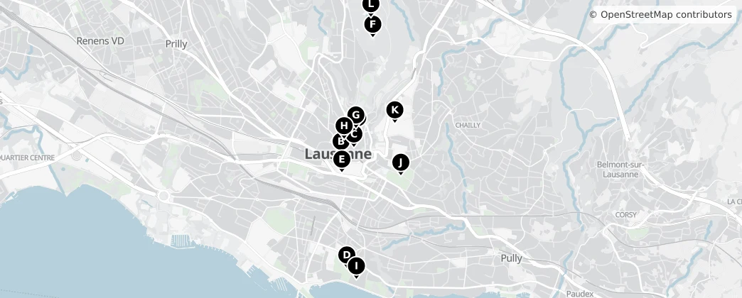 Map of Lausanne District