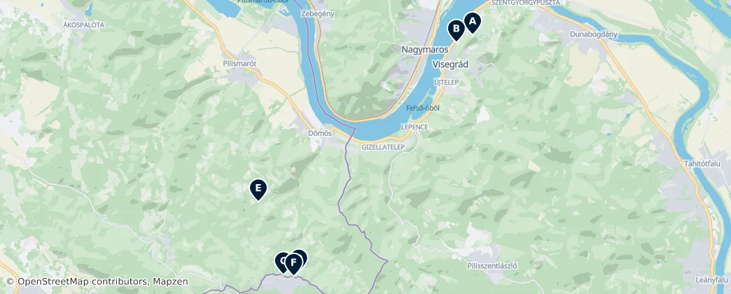 Map of Duna-Ipoly Nemzeti Park