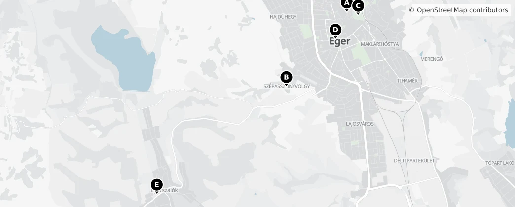 Map of Egri járás