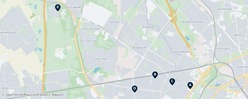 Map of Ehrenfeld