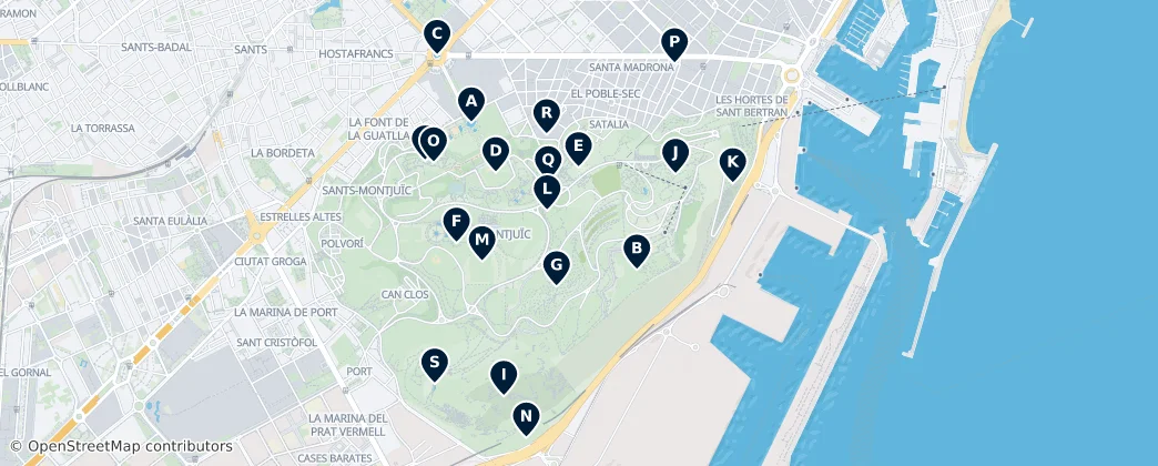 Map of El Poble-sec, Barcelona