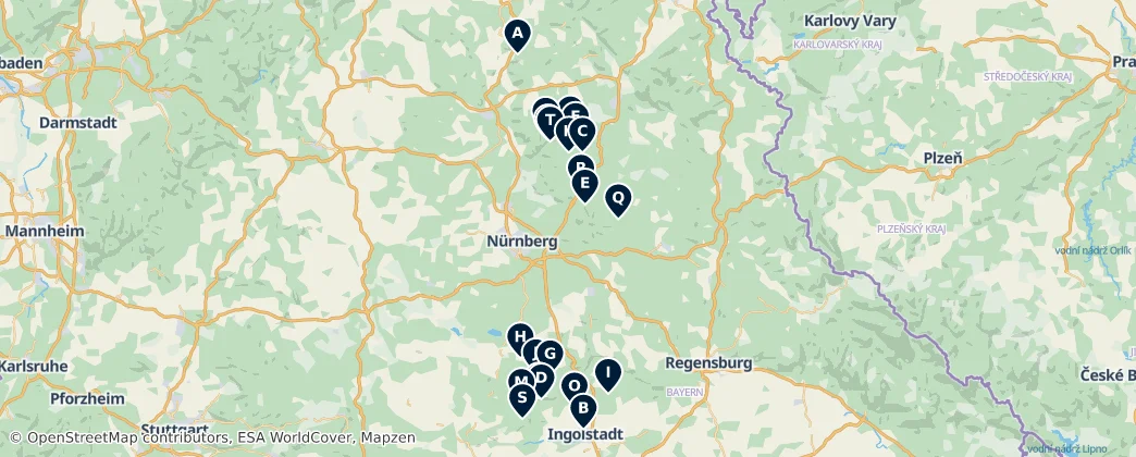 Map of Franconian Jura