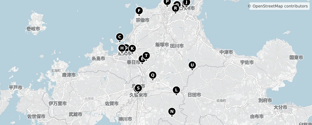 Map of 福冈县