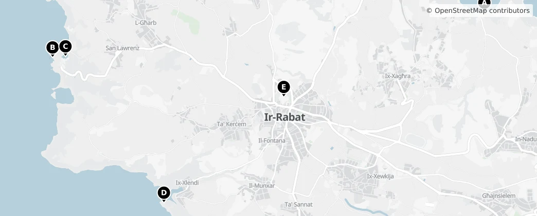 Map of 戈佐岛